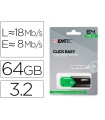 Memoria emtec usb 3.2 click easy 64 gb verde