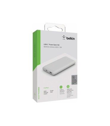 Bateria auxiliar belkin bpb001btwh boost charge usb c 18w usb a 12w pd 10k cable usb c color blanco