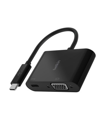 Adaptador belkin avc001btbk usb c a vga carga color negro