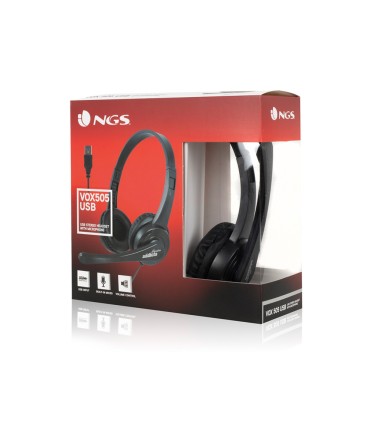 Auricular ngs vox 505 microfono y control de volumen diadema ajustable jack 35 mm longitud cable