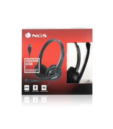 Auricular ngs vox 505 microfono y control de volumen diadema ajustable jack 35 mm longitud cable