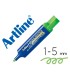 Rotulador artline fluorescente eks 600 verde punta biselada