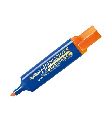 Rotulador artline fluorescente eks 600 naranja punta biselada