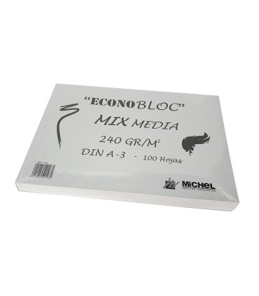 Bloc dibujo multitecnicas michel econobloc mix media din a3 encolado 100 hojas 240 gr 297x420 mm