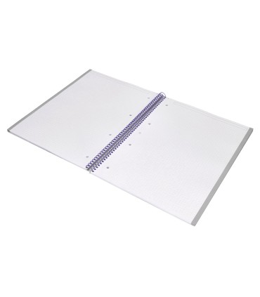 Cuaderno espiral liderpapel a4 micro antartik tapa forrada80h 90 gr rayado puntos 1 banda 4 taladros rosa