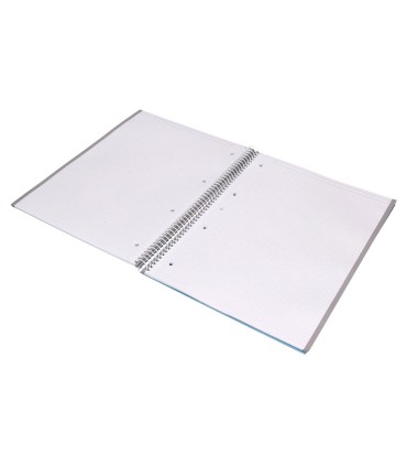 Cuaderno espiral liderpapel a4 micro antartik tapa forrada80h 90 gr rayado puntos 1 banda 4 taladros celeste