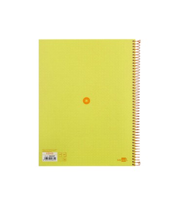 Cuaderno espiral liderpapel a4 micro antartik tapa forrada80h 90 gr rayado puntos 1 banda 4 taladros amarillo