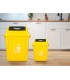 Papelera contenedor q connect plastico con tapa de balancin 58 litros amarillo 470x330x760 mm