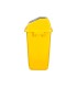 Papelera contenedor q connect plastico con tapa de balancin 58 litros amarillo 470x330x760 mm