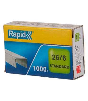 Grapas rapid 26 6 mm galvanizada caja de 1000 unidades