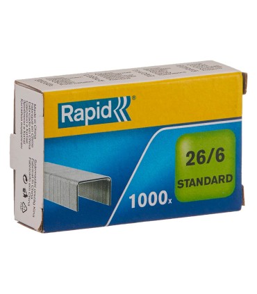 Grapas rapid 26 6 mm galvanizada caja de 1000 unidades