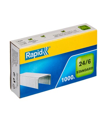 Grapas rapid 24 6 mm galvanizada caja de 1000 unidades