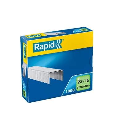 Grapas rapid 23 15 mm galvanizada caja de 1000 unidades