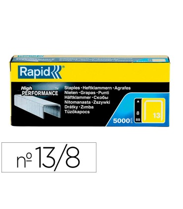 Grapas rapid 13 8 mm galvanizada caja de 5000 unidades