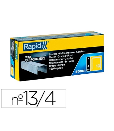 Grapas rapid 13 4 mm galvanizada caja de 5000 unidades