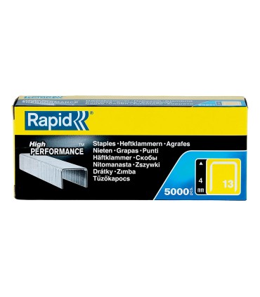 Grapas rapid 13 4 mm galvanizada caja de 5000 unidades