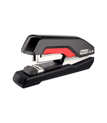 Grapadora rapid supreme s50 plastico capacidad de grapado 50 hojas usa grapas 24 6 8 y 26 6 8 color negro rojo