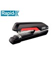 Grapadora rapid s17 fullstrip plastico capacidad de grapado 30 hojas usa grapas 24/6 y 26/6 color negro/rojo