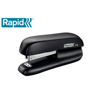 Grapadora rapid f5 mini plastico capacidad de grapado 10 hojas usa grapas n 10 color negro