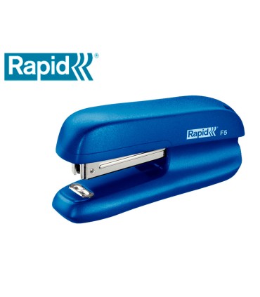 Grapadora rapid f5 mini plastico capacidad de grapado 10 hojas usa grapas n 10 color azul