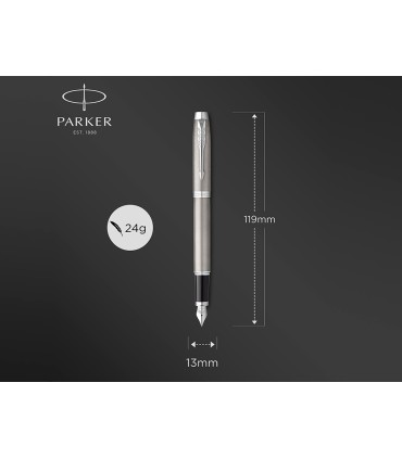 Juego parker im essential acero ct boligrafo pluma