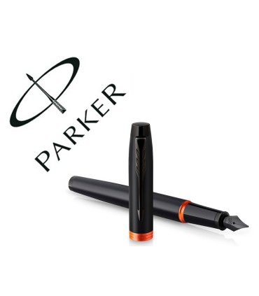 Pluma parker im professionals vibrant orange ring plumin f en estuche de regalo