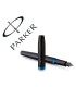 Pluma parker im professionals vibrant blue ring plumin f en estuche de regalo