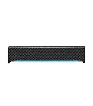 Barra de sonido q connect para pc con iluminacion led color negro