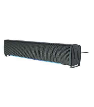 Barra de sonido q connect para pc con iluminacion led color negro