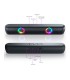 Barra de sonido q connect bluetooth con iluminacion led y control de volumen color negro