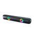 Barra de sonido q connect bluetooth con iluminacion led y control de volumen color negro