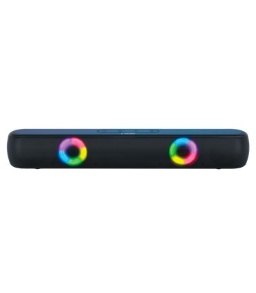 Barra de sonido q connect bluetooth con iluminacion led y control de volumen color negro