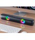 Barra de sonido q connect bluetooth con iluminacion led y control de volumen color negro