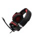 Auricular q connect gaming con microfono ajustable e iluminacion led color negro