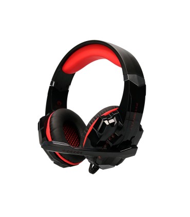 Auricular q connect gaming con microfono ajustable e iluminacion led color negro