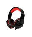 Auricular q-connect gaming con microfono ajustable e iluminacion led color negro