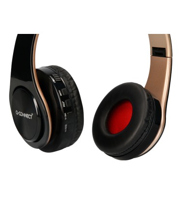 Auricular q connect bluetooth diadema ajustable color negro