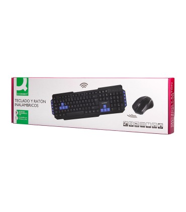 Set teclado y raton q connect inalambrico compatible windows color negro