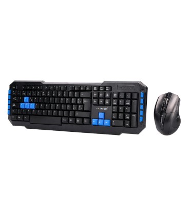 Set teclado y raton q connect inalambrico compatible windows color negro