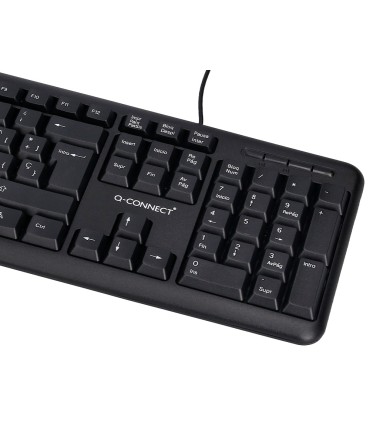 Teclado q connect con cable 135 mt color negro