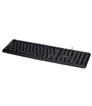 Teclado q connect con cable 135 mt color negro