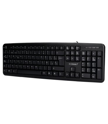 Teclado q connect con cable 135 mt color negro