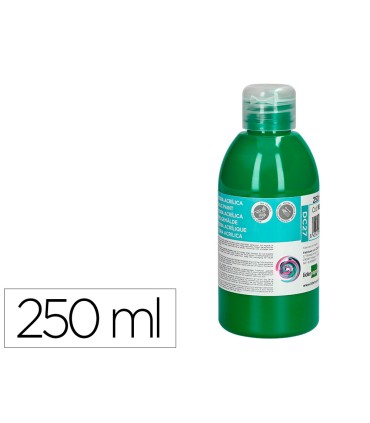 Pintura acrilica liderpapel bote de 250 ml verde oscuro