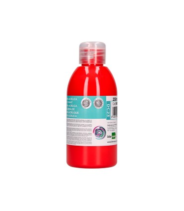 Pintura acrilica liderpapel bote de 250 ml rojo