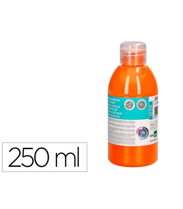 Pintura acrilica liderpapel bote de 250 ml naranja