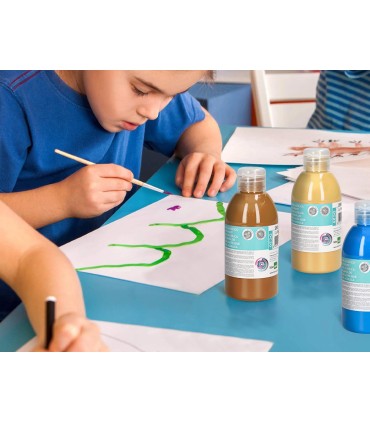 Pintura acrilica liderpapel bote de 250 ml cian