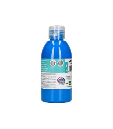 Pintura acrilica liderpapel bote de 250 ml cian