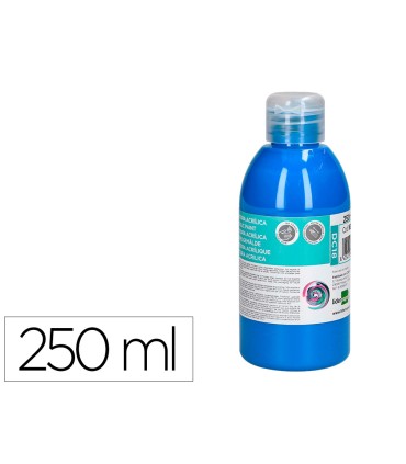 Pintura acrilica liderpapel bote de 250 ml cian