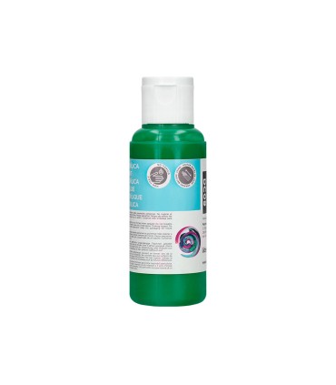 Pintura acrilica liderpapel bote de 80 ml verde oscuro