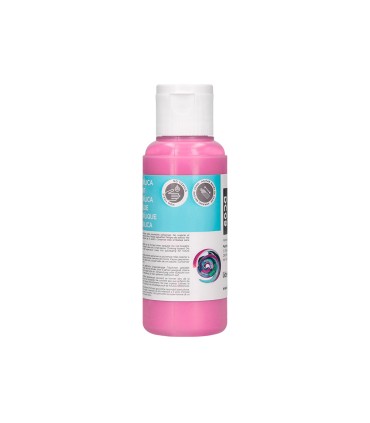 Pintura acrilica liderpapel bote de 80 ml rosa